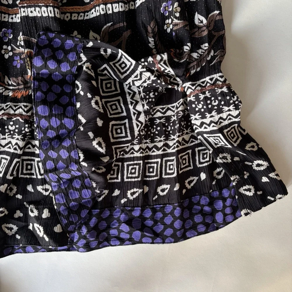 VTG Carole Little x Saint Tropez West Women Skirt 8 Whimsigoth Witchy Broomstick